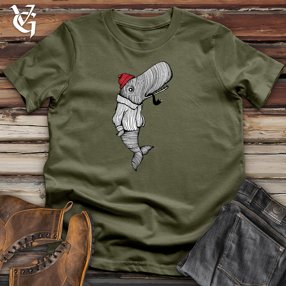 Whale With Pipe Cotton Tee