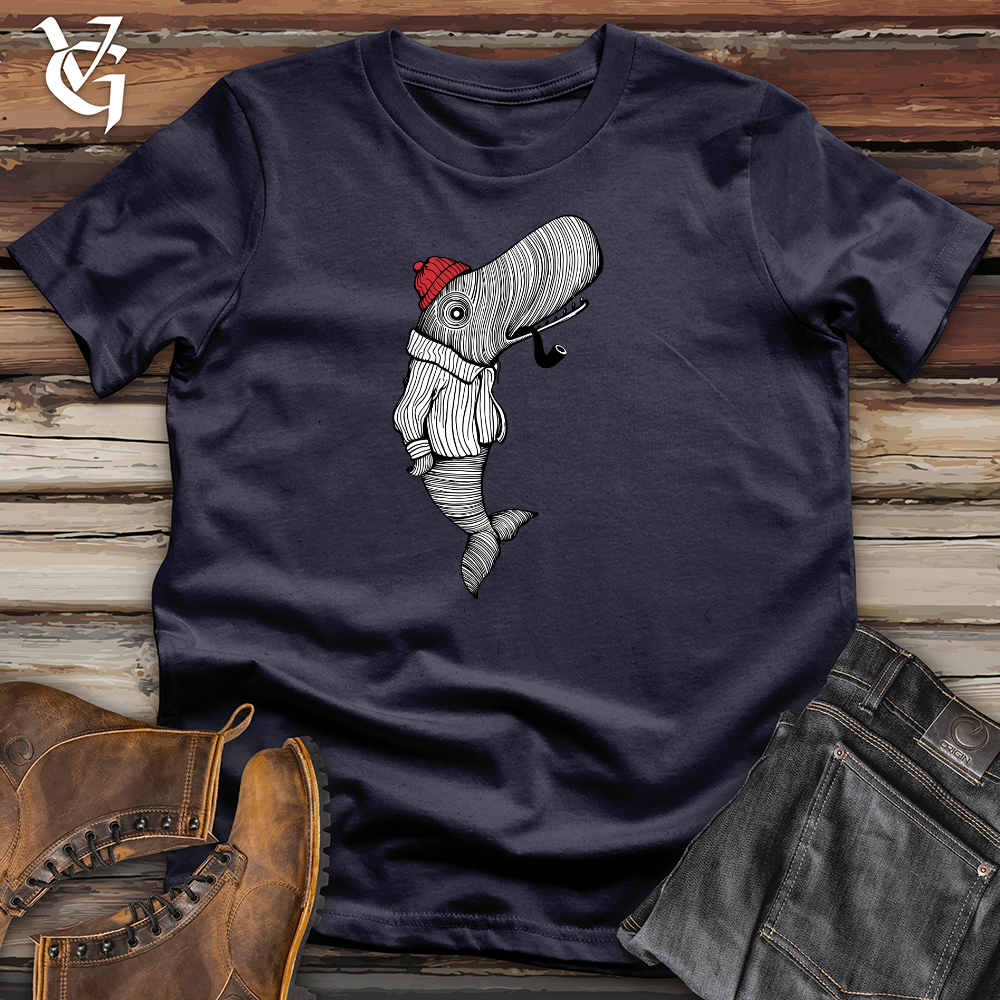 Whale With Pipe Cotton Tee
