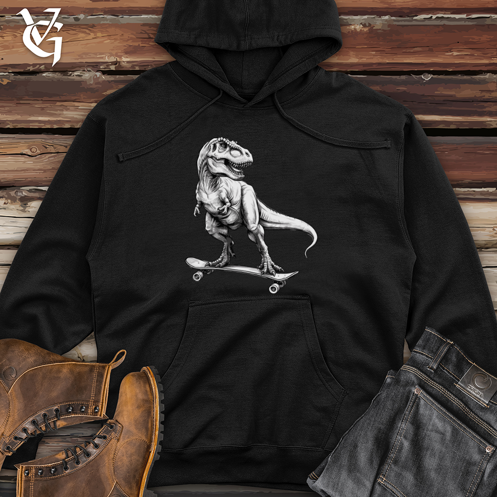 Skating Dinosaur Midweight Hooded Sweatshirt