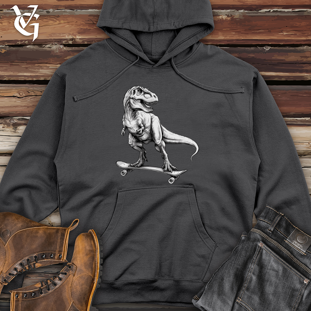 Skating Dinosaur Midweight Hooded Sweatshirt