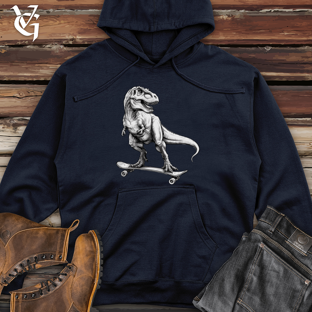 Skating Dinosaur Midweight Hooded Sweatshirt