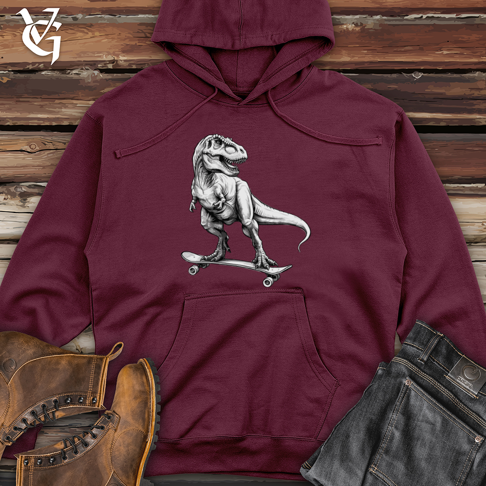 Skating Dinosaur Midweight Hooded Sweatshirt