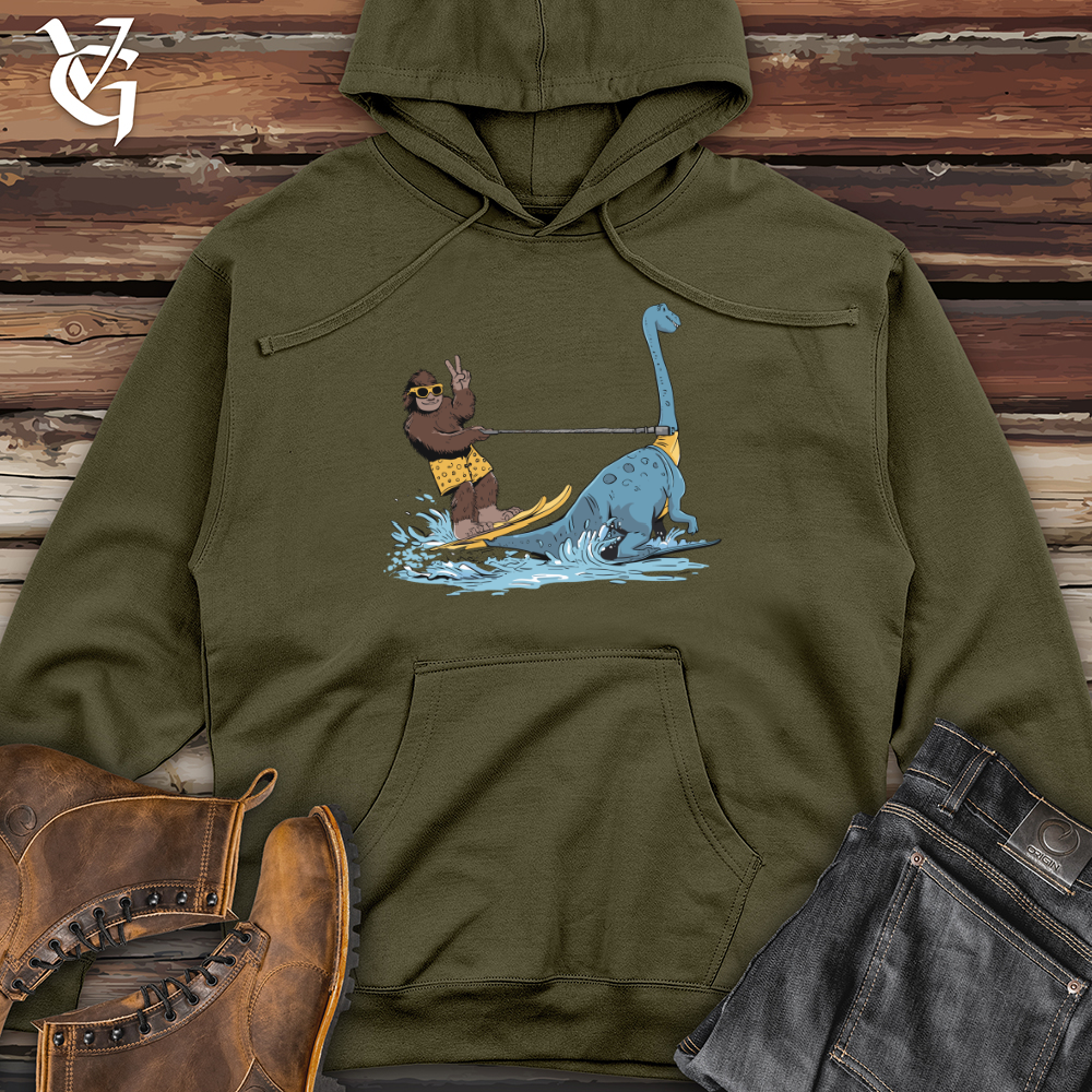Bigfoot Riding Monster Midweight Hooded Sweatshirt