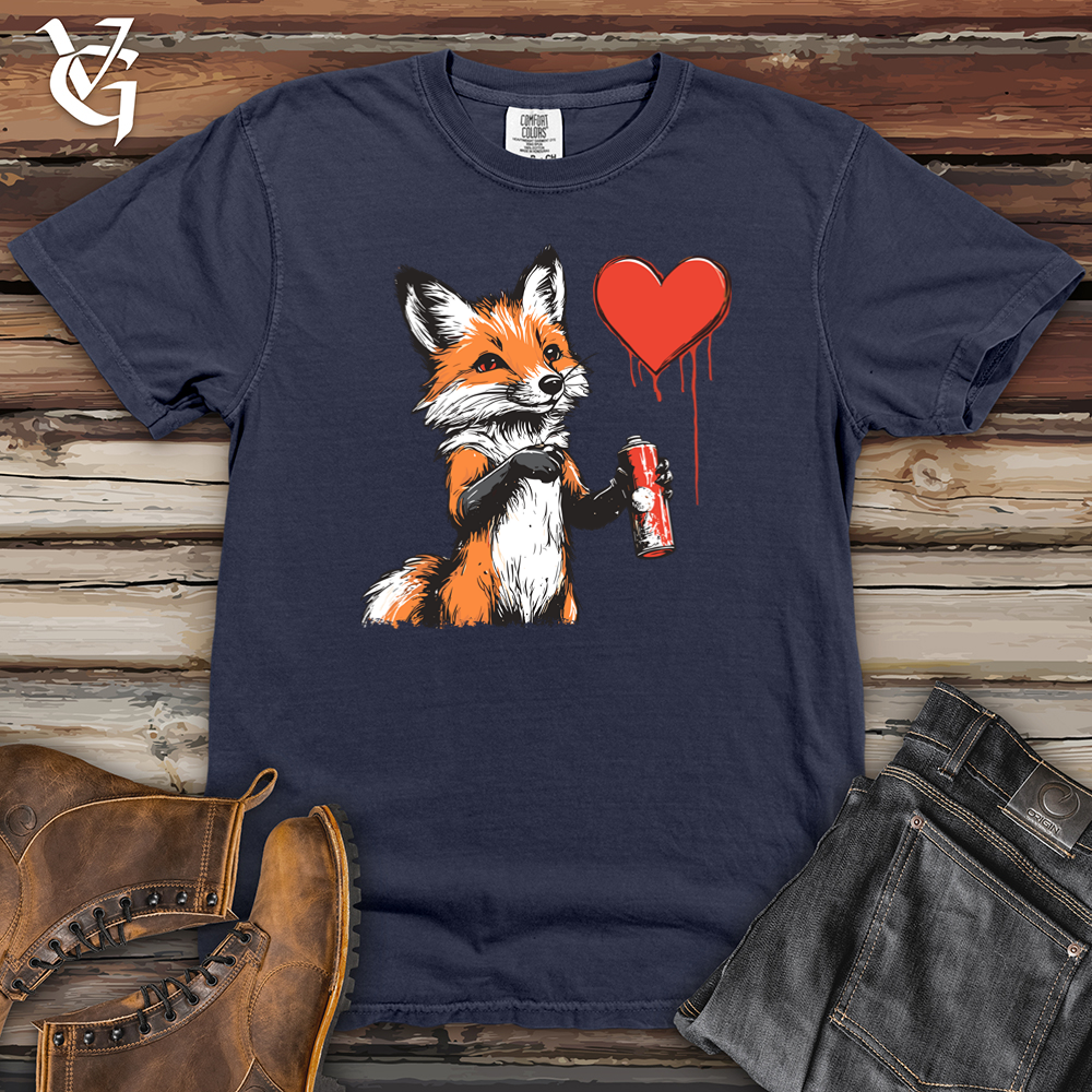 Fox Valentine Graffite Heavy Cotton Comfort Colors Tee