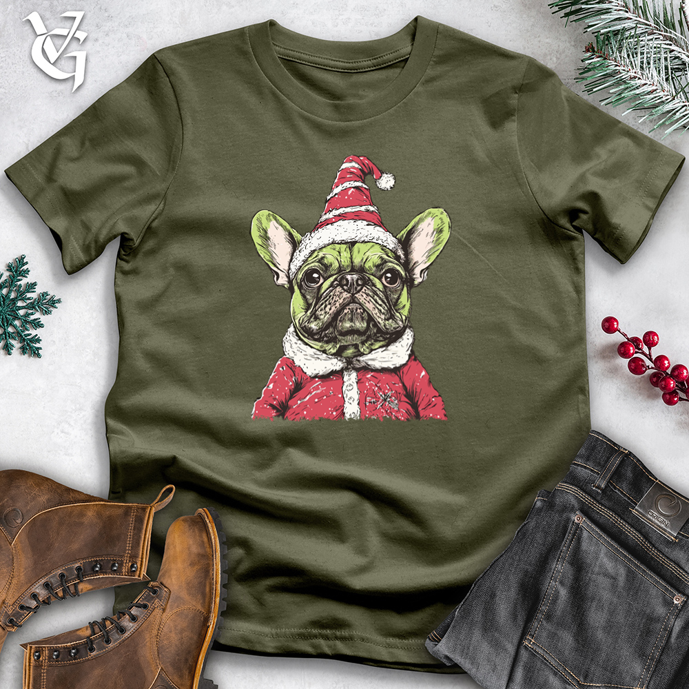 Pudgy Santa Pug Cotton Tee