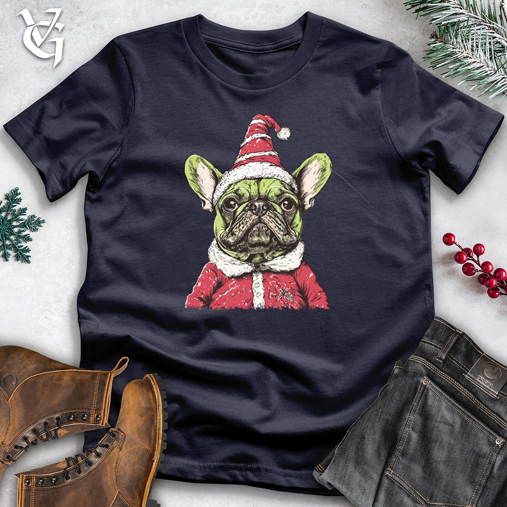 Pudgy Santa Pug Cotton Tee