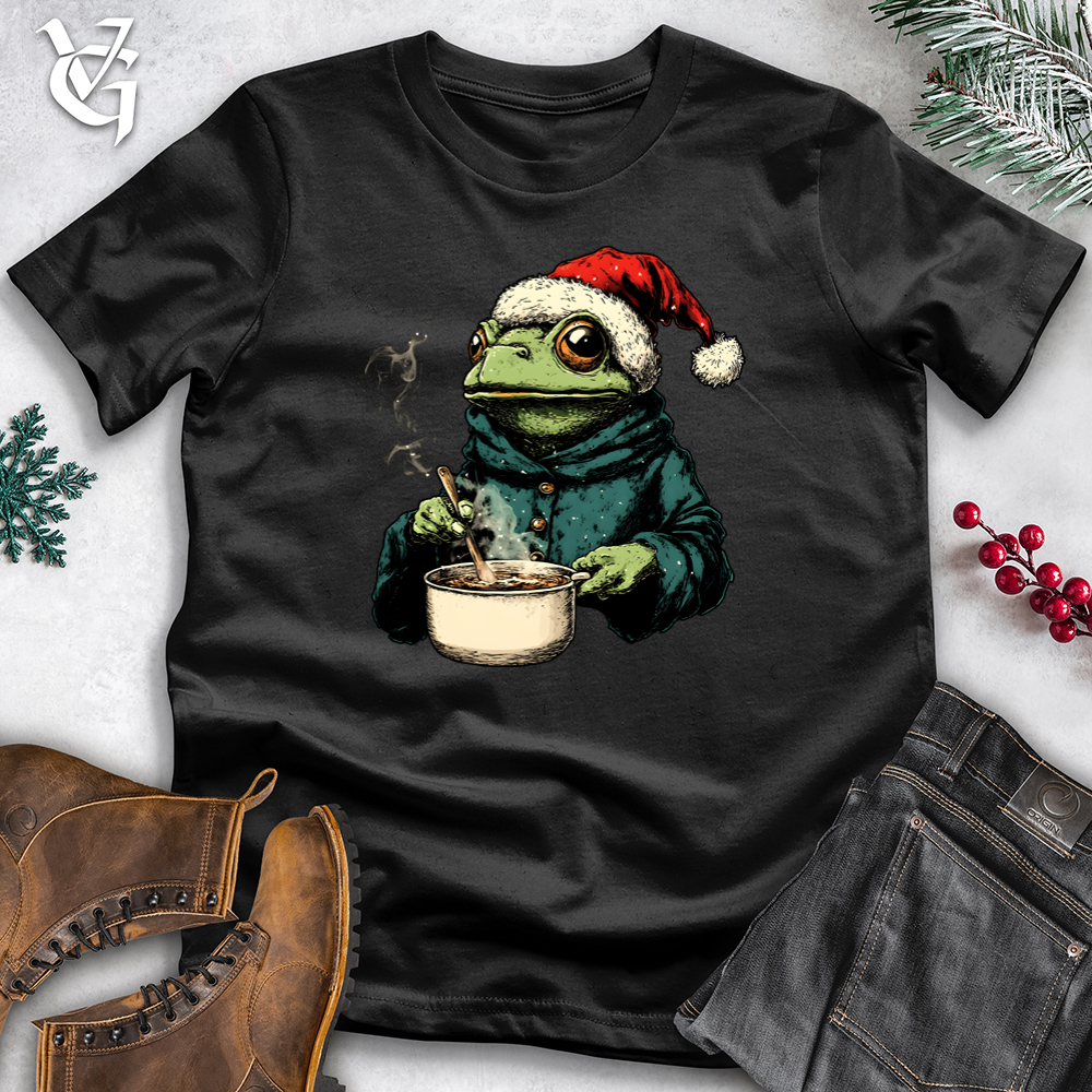 Frog Christmas Stew Cotton Tee