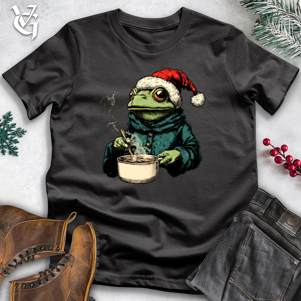Frog Christmas Stew Cotton Tee