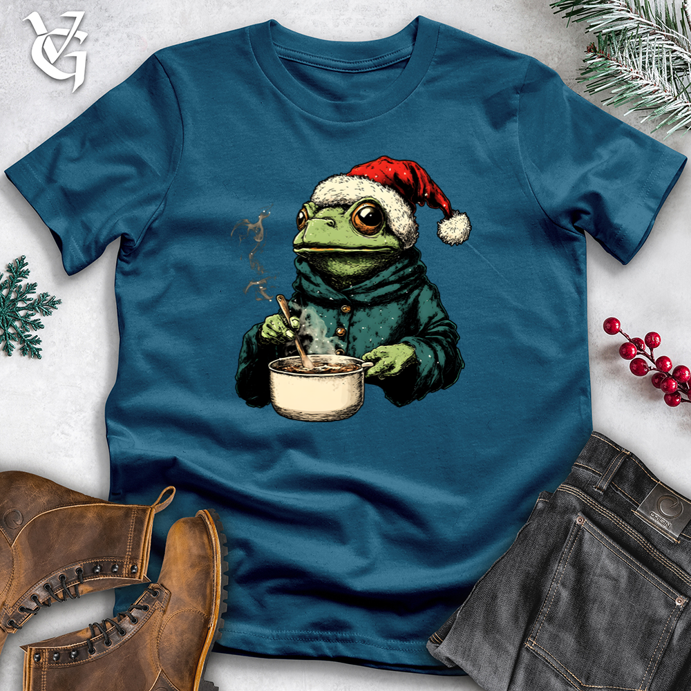 Frog Christmas Stew Cotton Tee