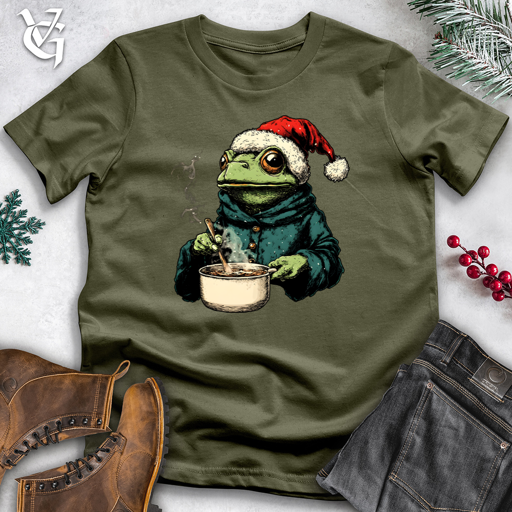 Frog Christmas Stew Cotton Tee