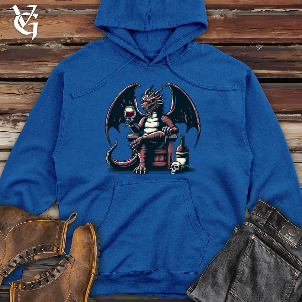 Dragon With Wine Midweight Hooded Sweatshirt
