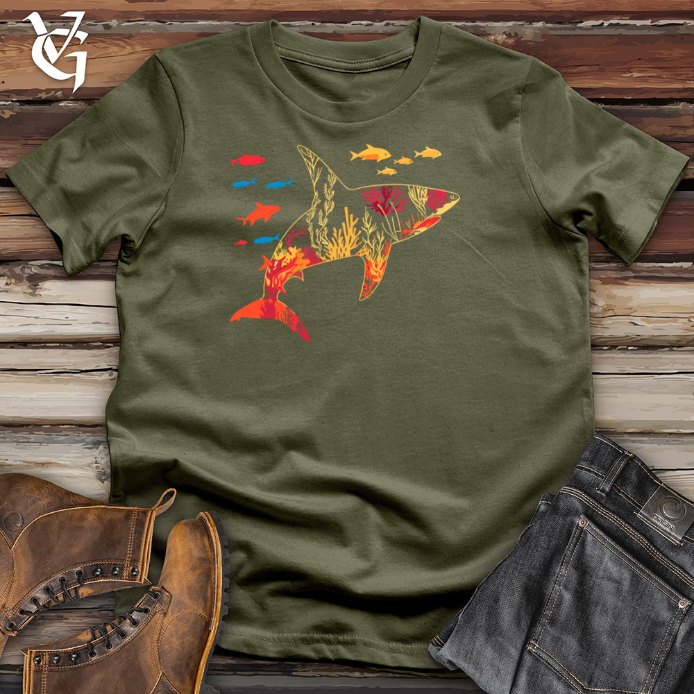 Reef Encased Shark Silhouette Cotton Tee