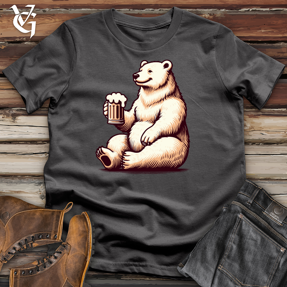 Polar Bear With Mug of Beer Softstyle Tee