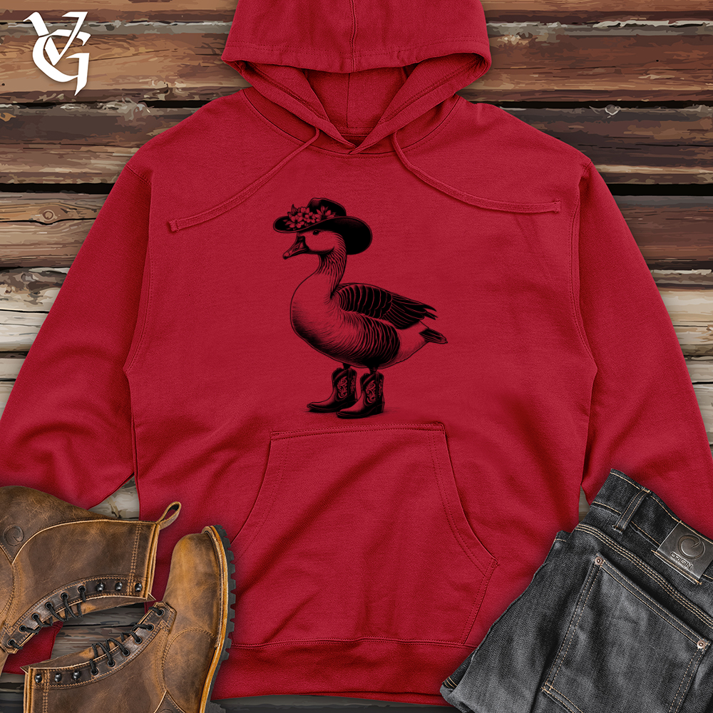 Western Cowboy Goose Midweight Hooded Sweatshirt