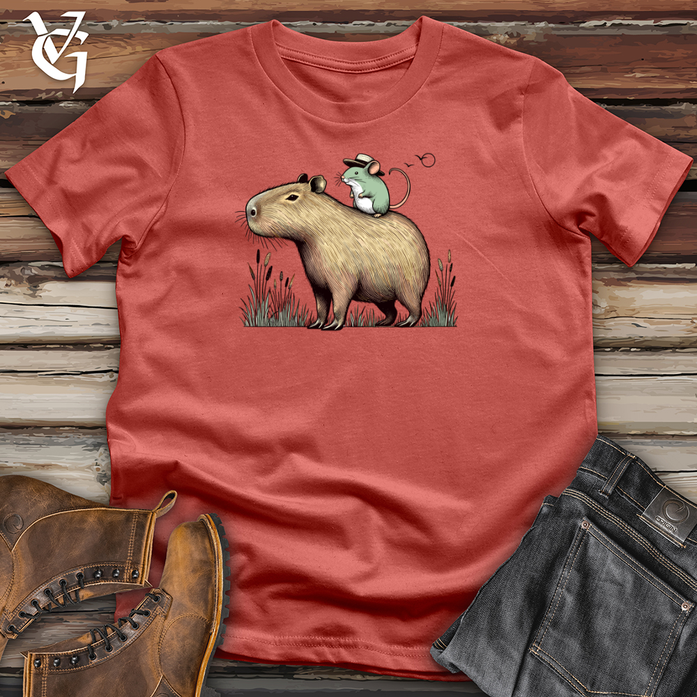 Capybara and Mouse Cotton Tee