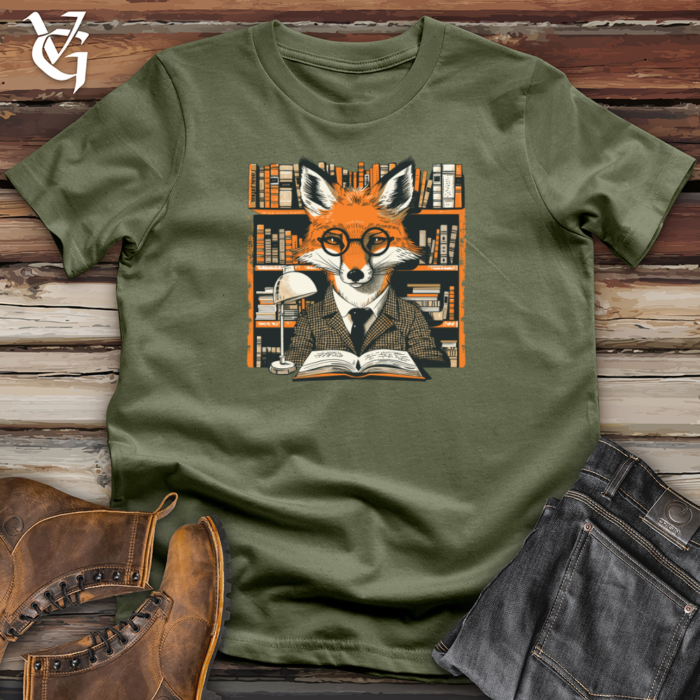 Fox Bibliophile Portrait Softstyle Tee