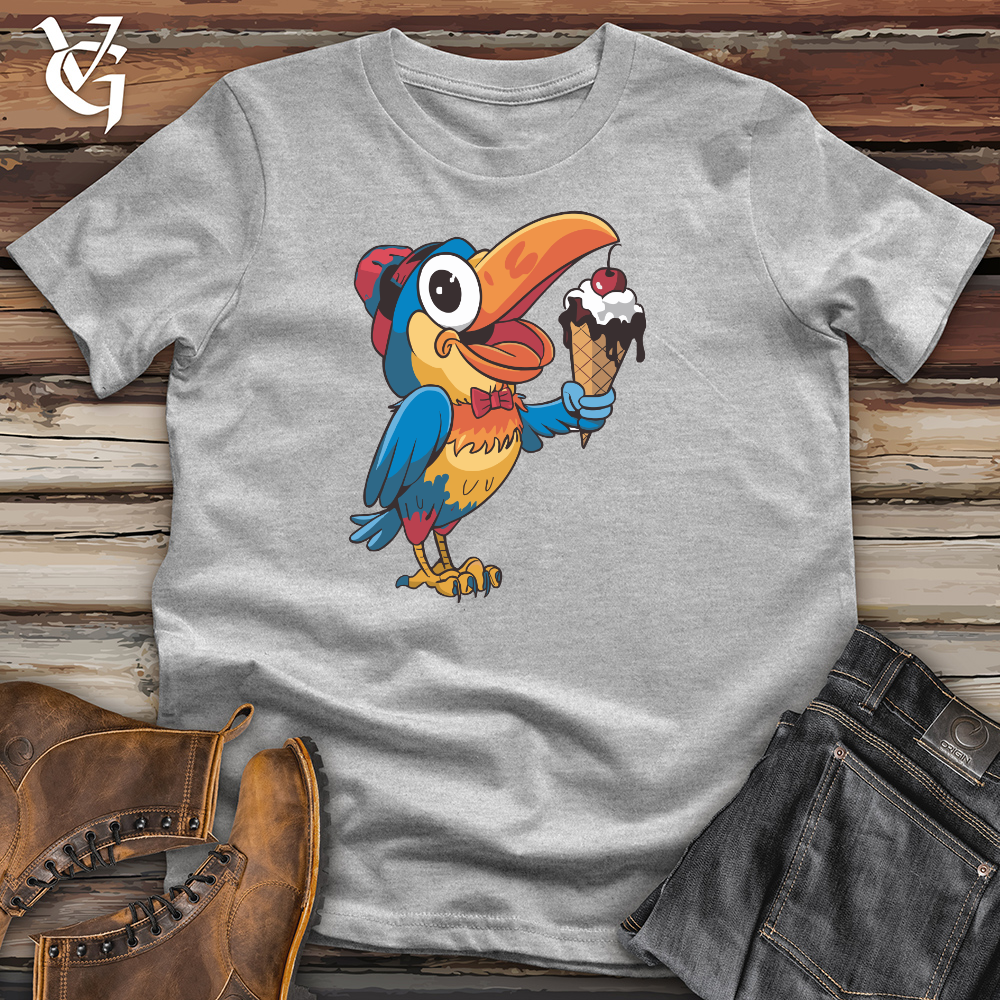 Toucan Eating Ice Cream Cotton Tee