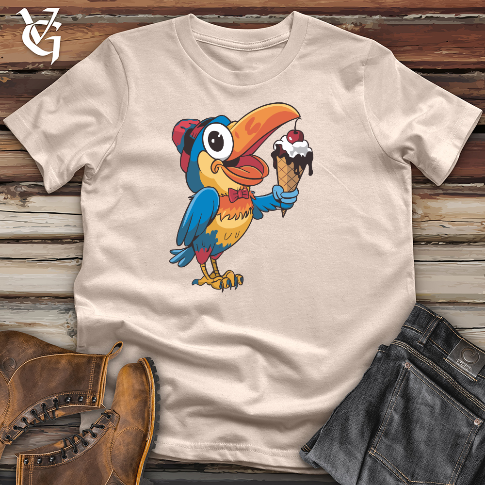 Toucan Eating Ice Cream Cotton Tee