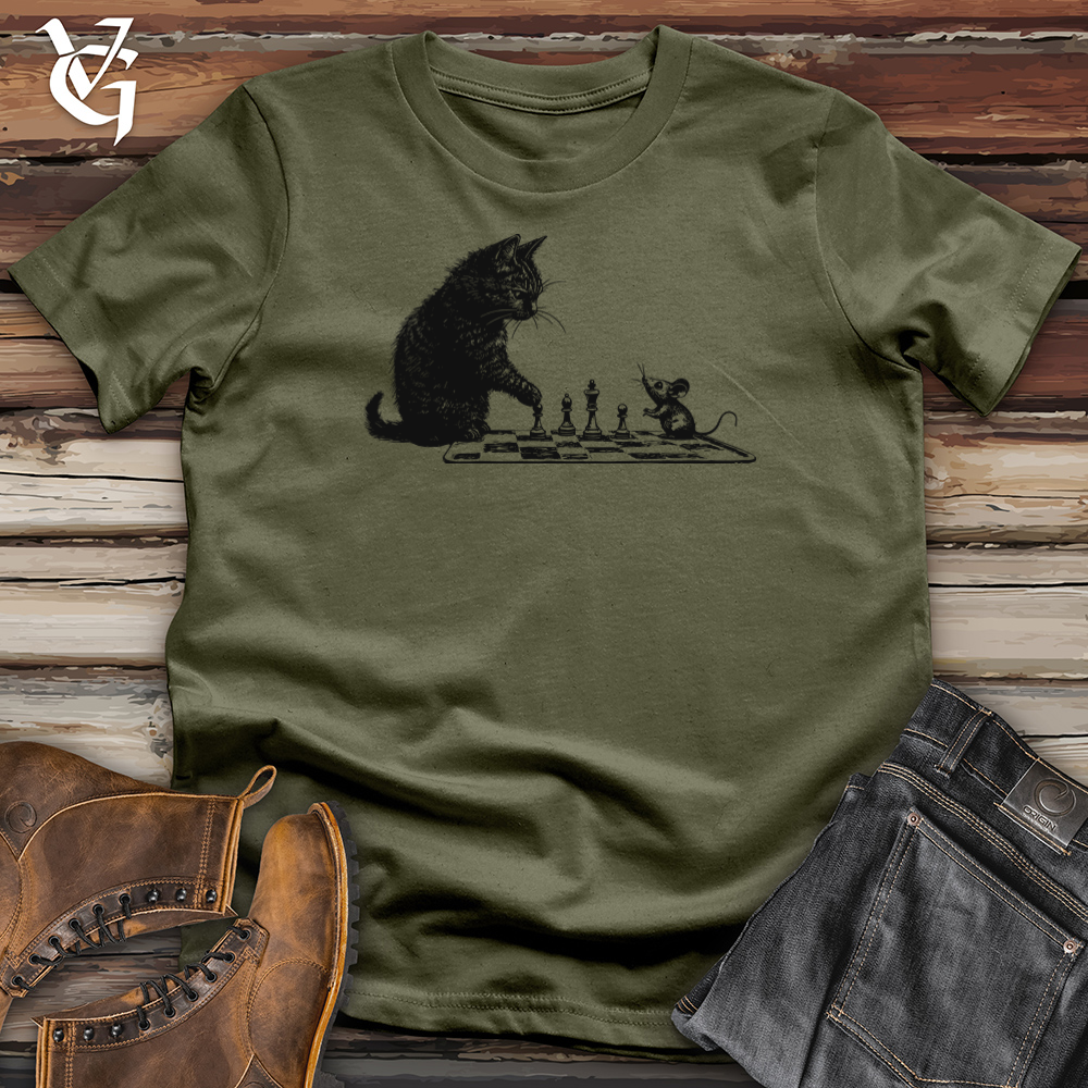 Cat and Mouse Chess Cotton Tee