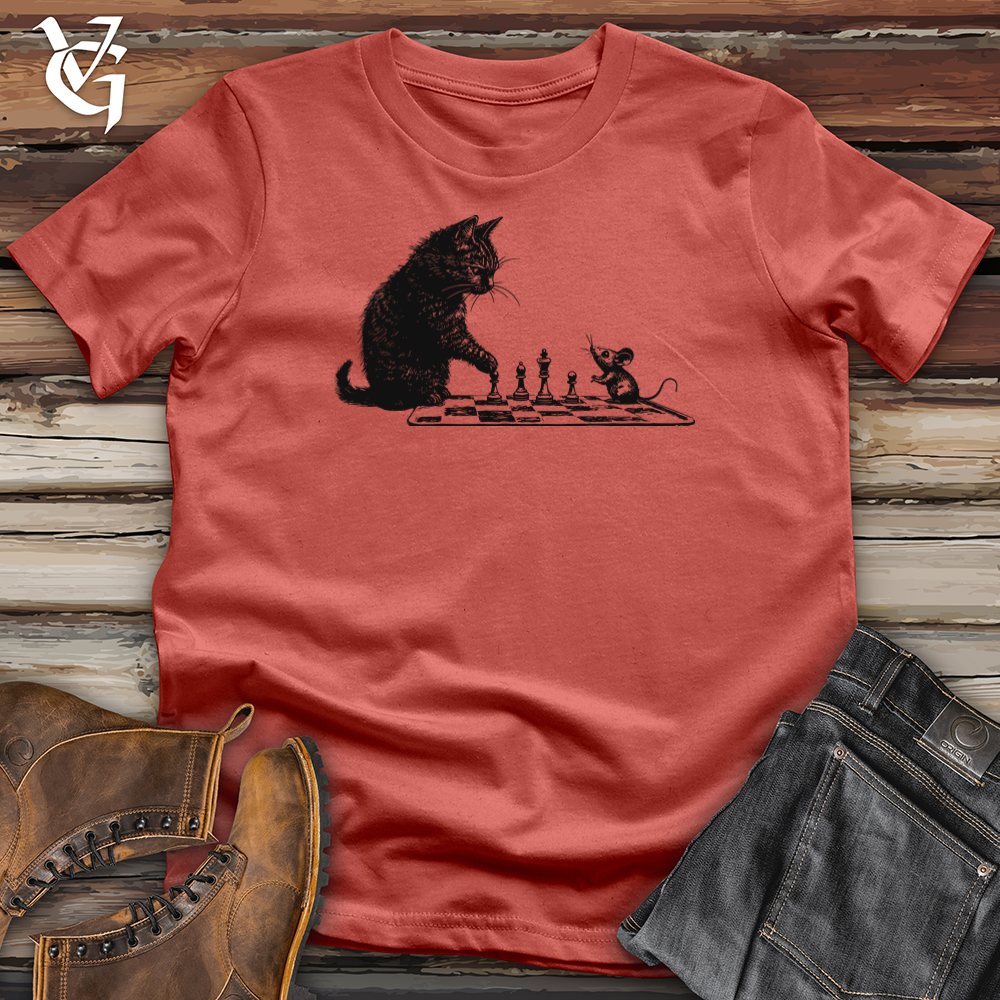 Cat and Mouse Chess Cotton Tee