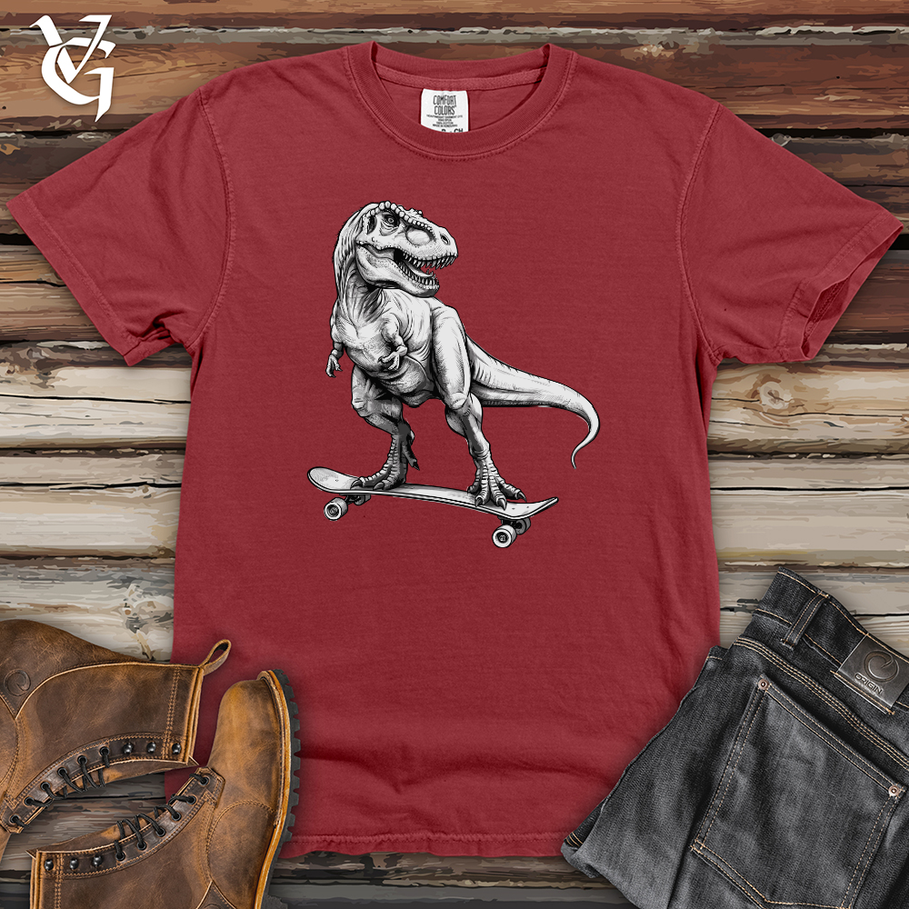 Skating Dinosaur Heavy Cotton Comfort Colors Tee