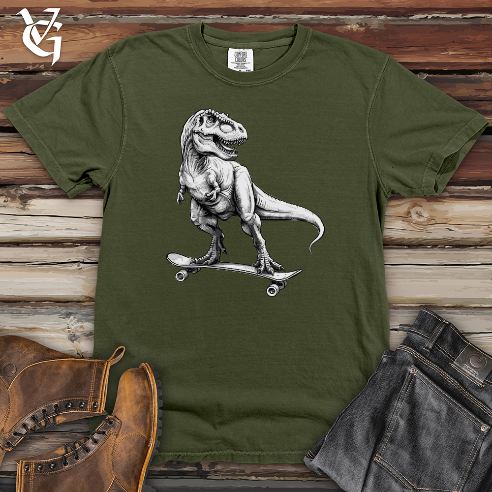 Skating Dinosaur Heavy Cotton Comfort Colors Tee