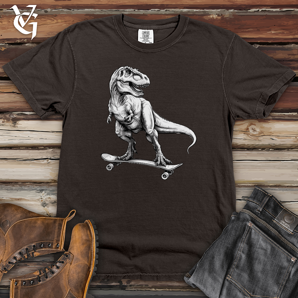 Skating Dinosaur Heavy Cotton Comfort Colors Tee