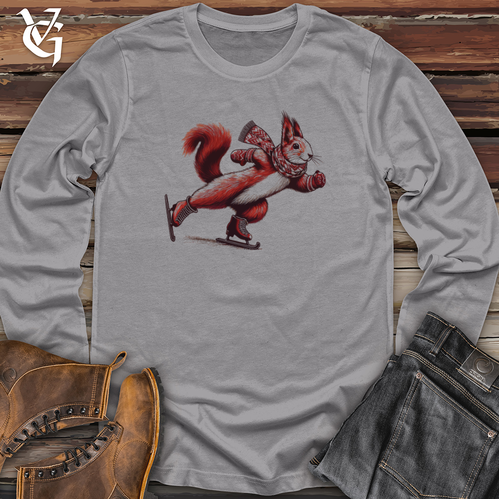 Ice Skating Squirrel Long Sleeve