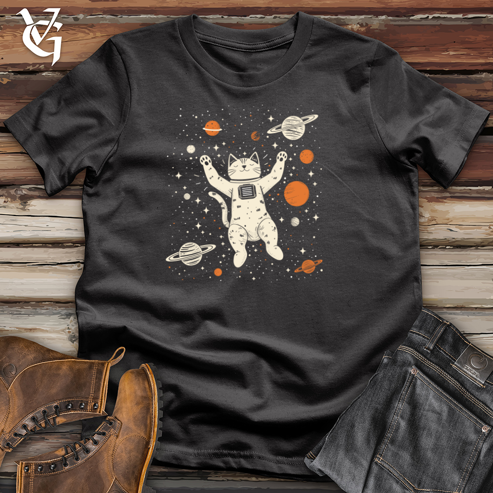 Cosmic Feline Float Cotton Tee
