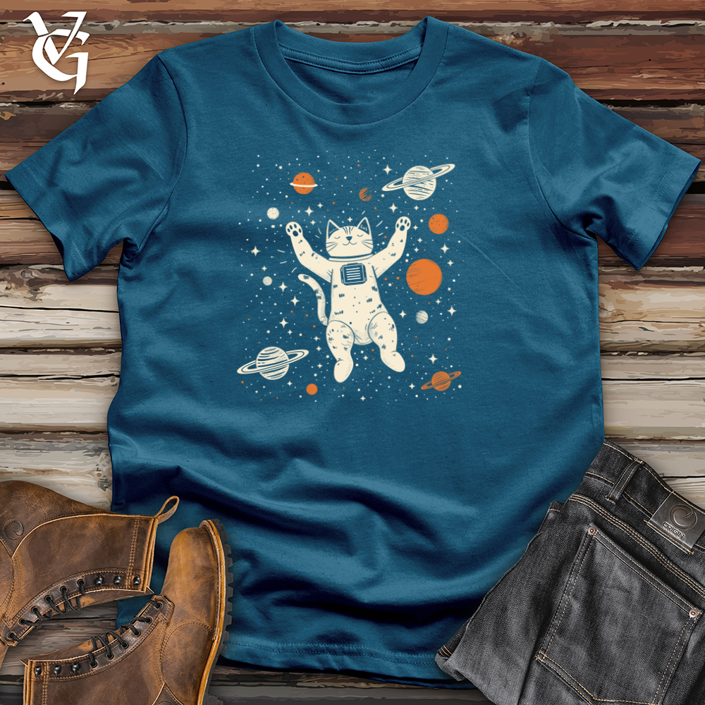 Cosmic Feline Float Cotton Tee