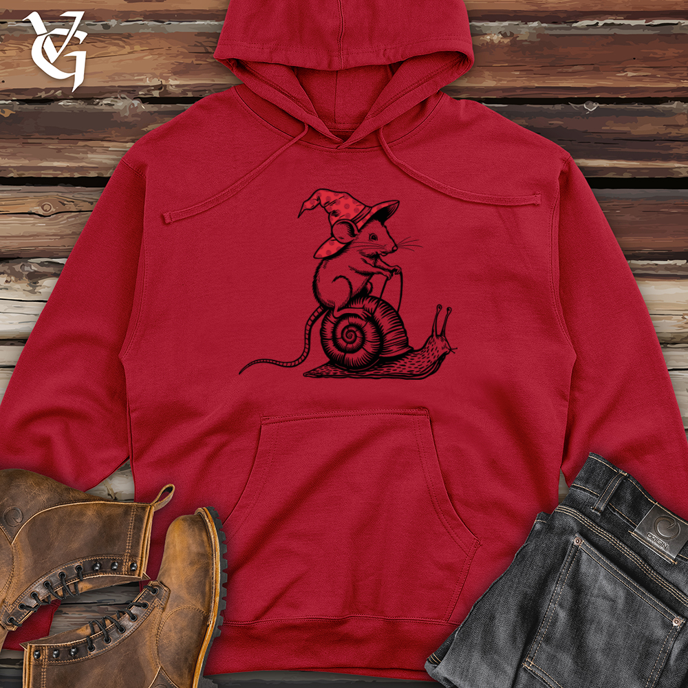 Rat Riding Snail Midweight Hooded Sweatshirt