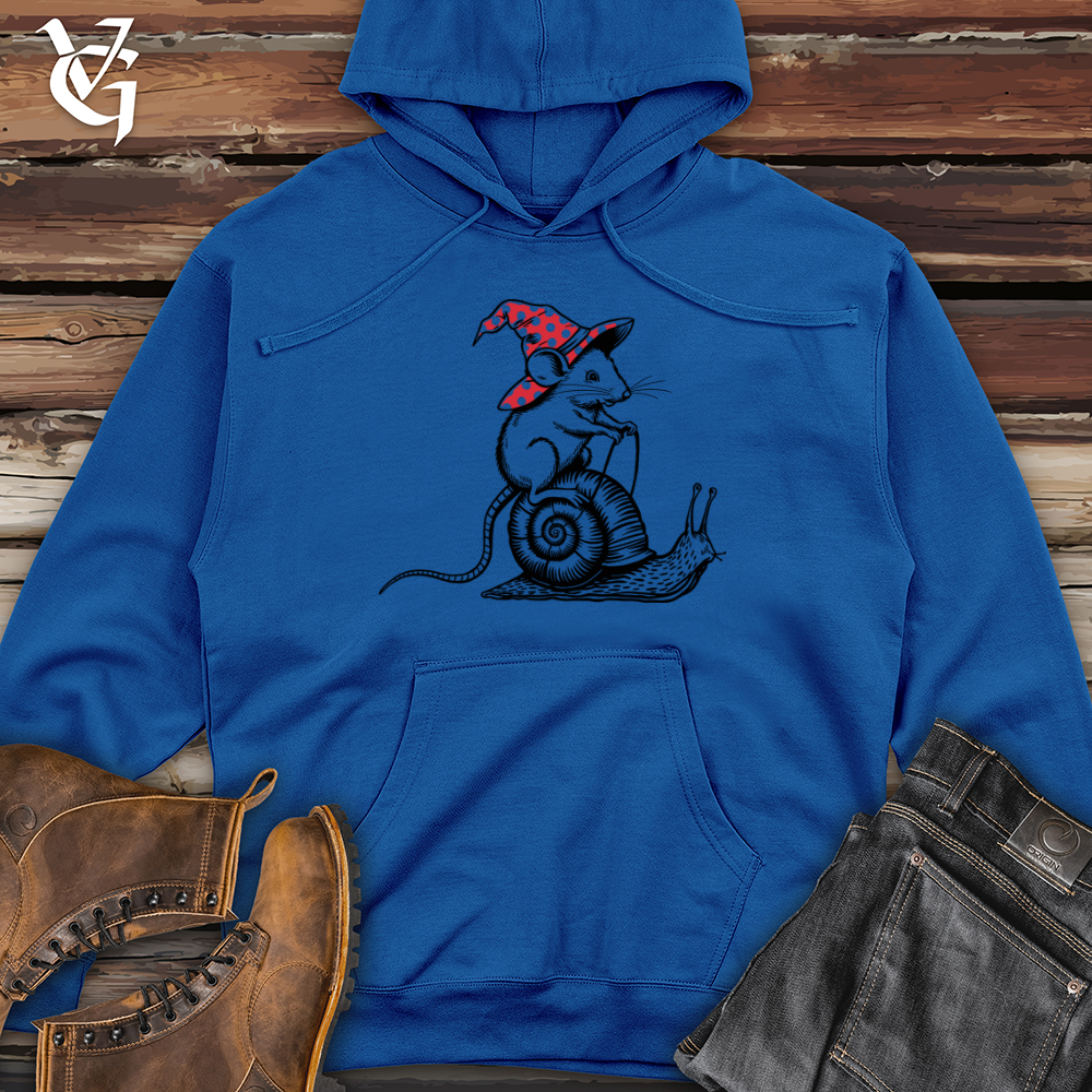 Rat Riding Snail Midweight Hooded Sweatshirt