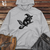 Raccoon Flying Broomstick Midweight Hooded Sweatshirt