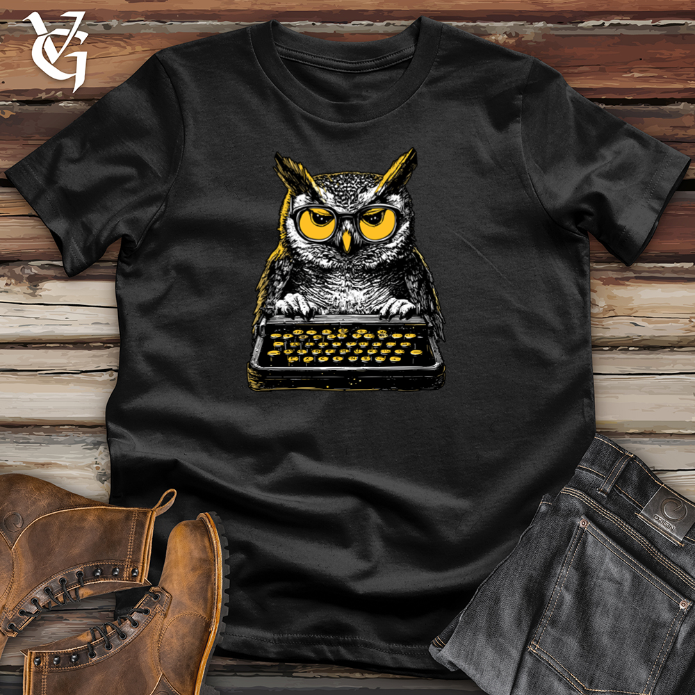 Owl Typewriter Softstyle Tee