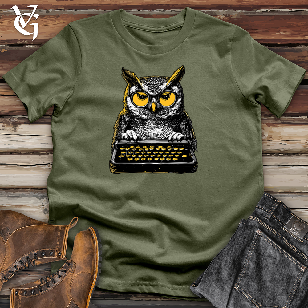 Owl Typewriter Softstyle Tee