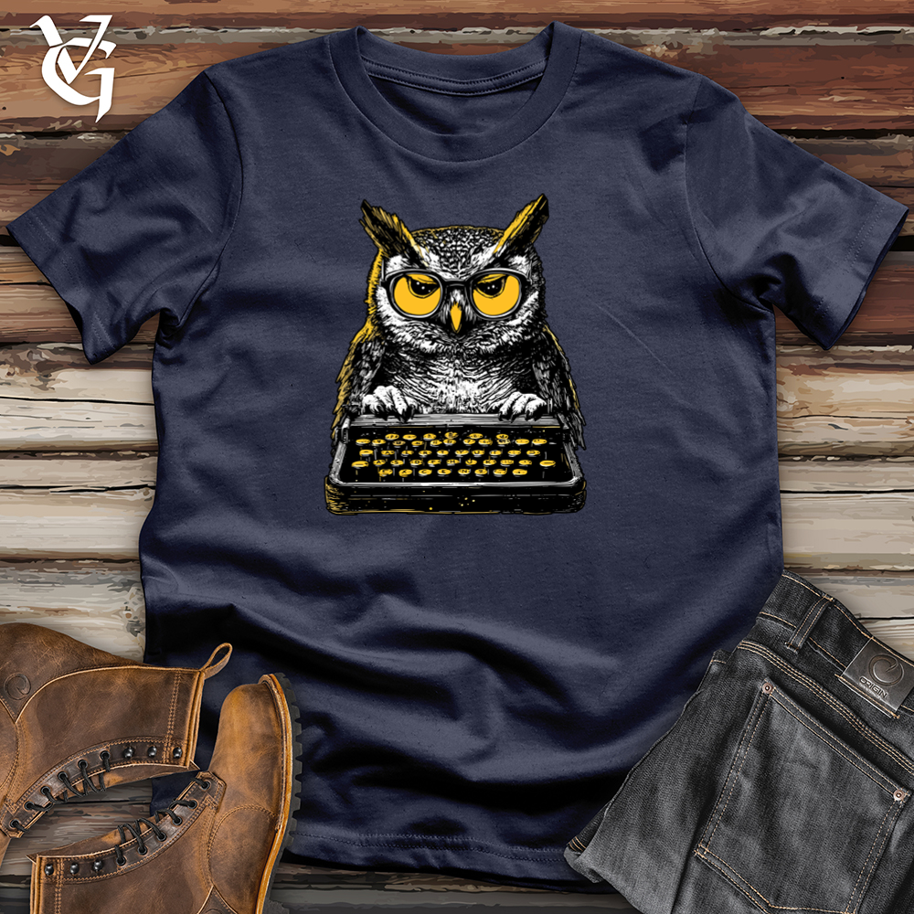 Owl Typewriter Softstyle Tee