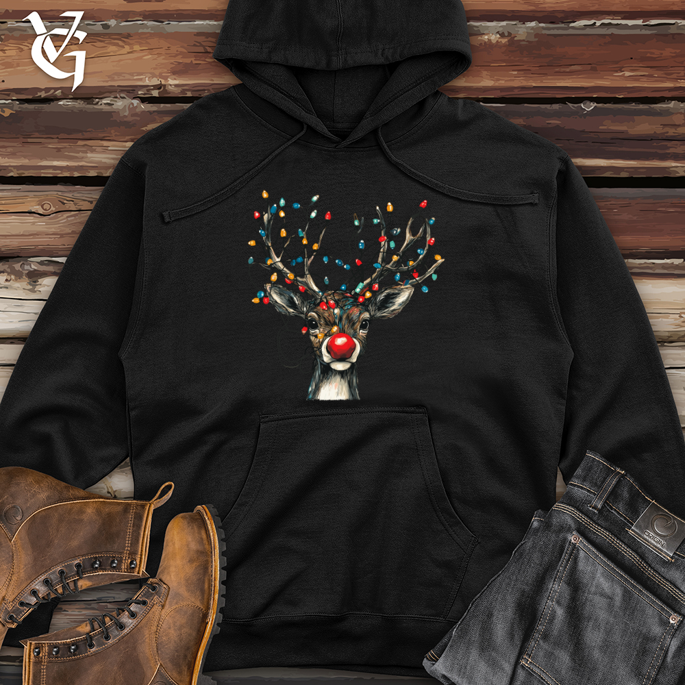 Rudolph Lights Midweight Hooded Sweatshirt