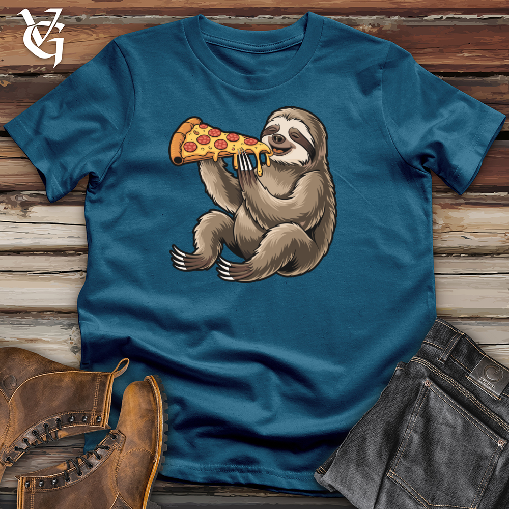 Sloth Eating Pizza Cotton Tee