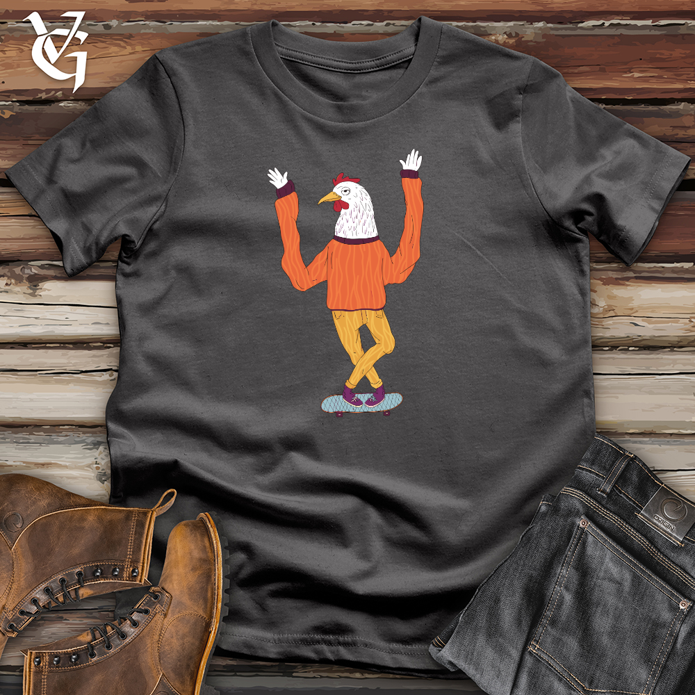 Chicken Balancing on a Skateboard Softstyle Tee