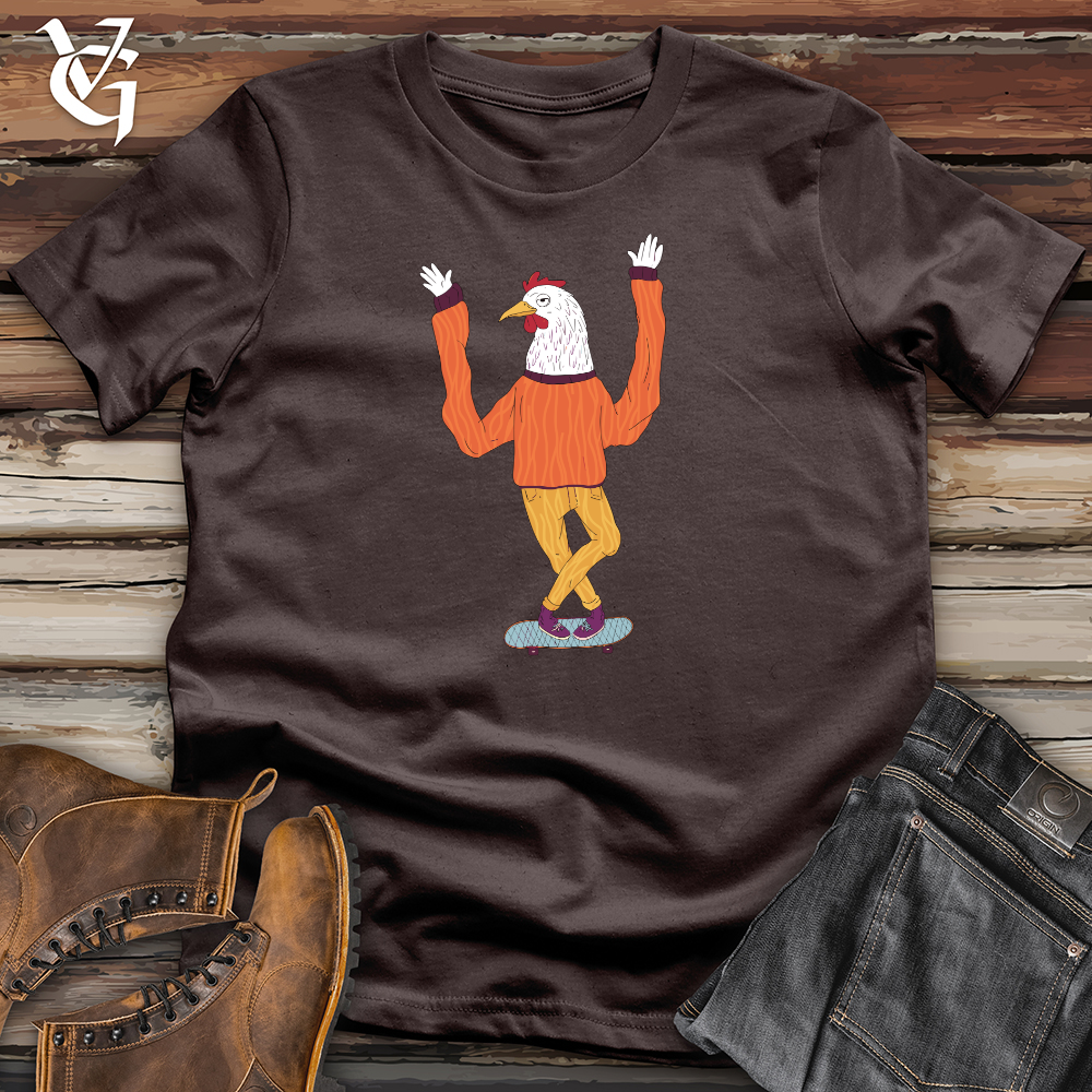 Chicken Balancing on a Skateboard Softstyle Tee