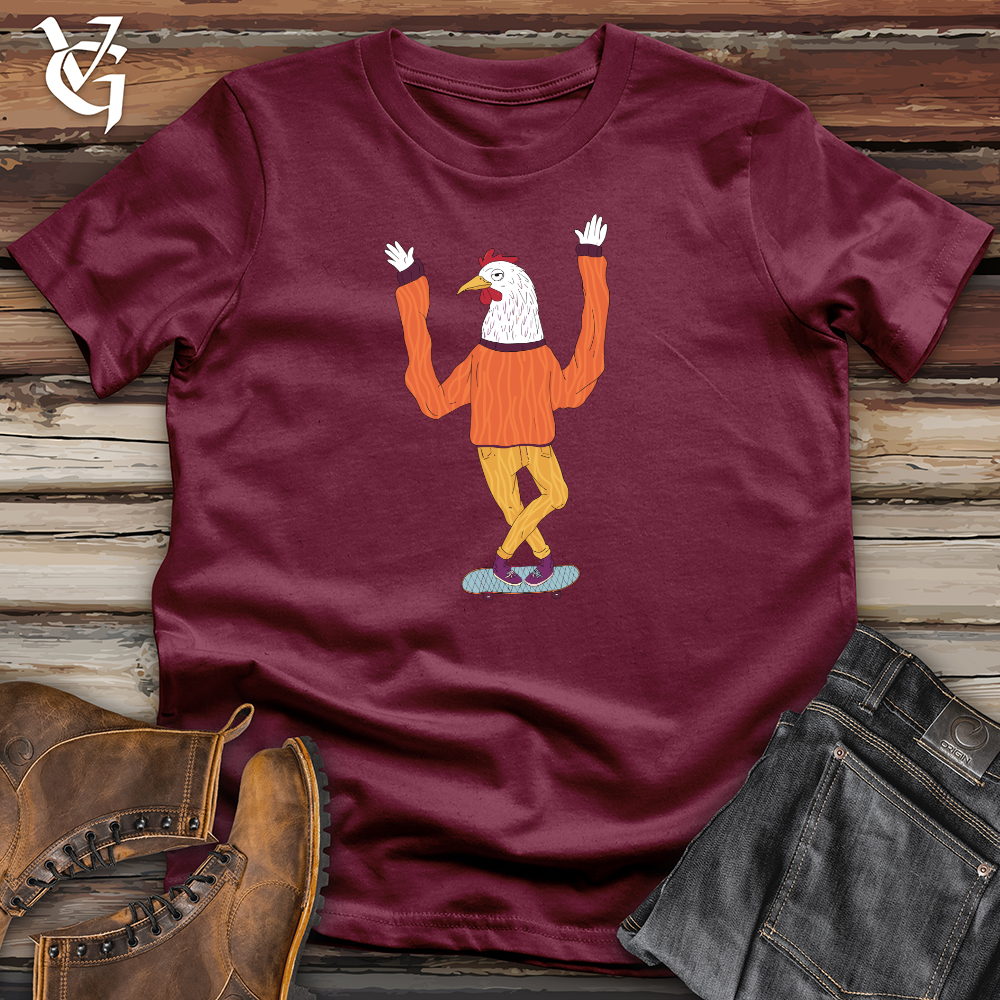 Chicken Balancing on a Skateboard Softstyle Tee