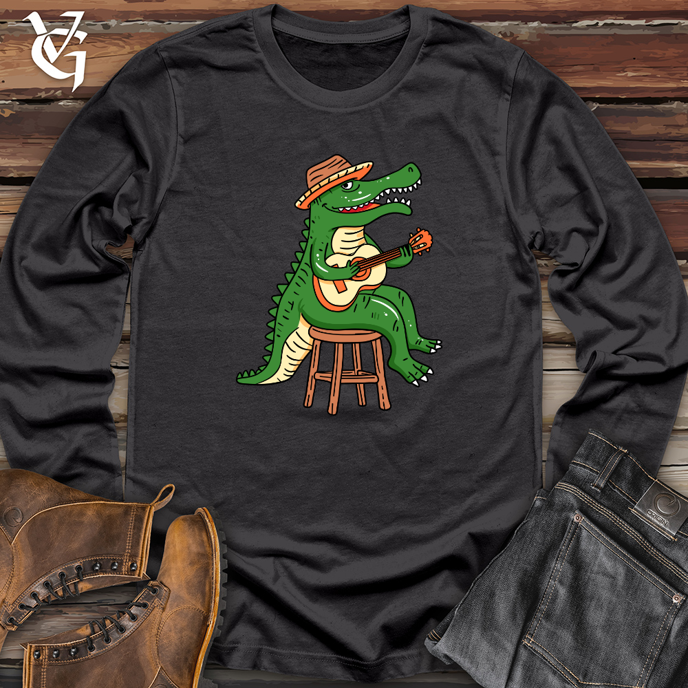 Crocodile Playing Guitar Long Sleeve