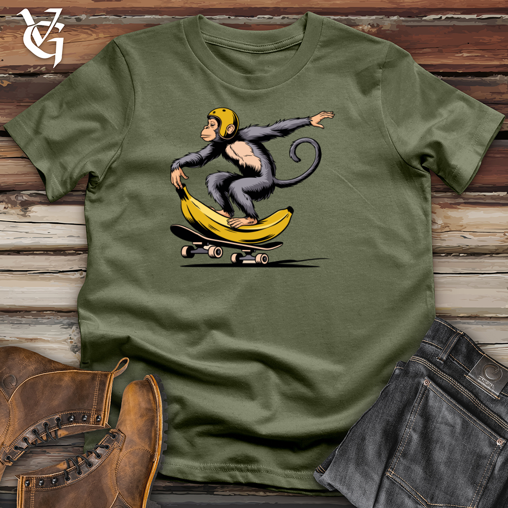 Monkey Riding Skateboard Softstyle Tee