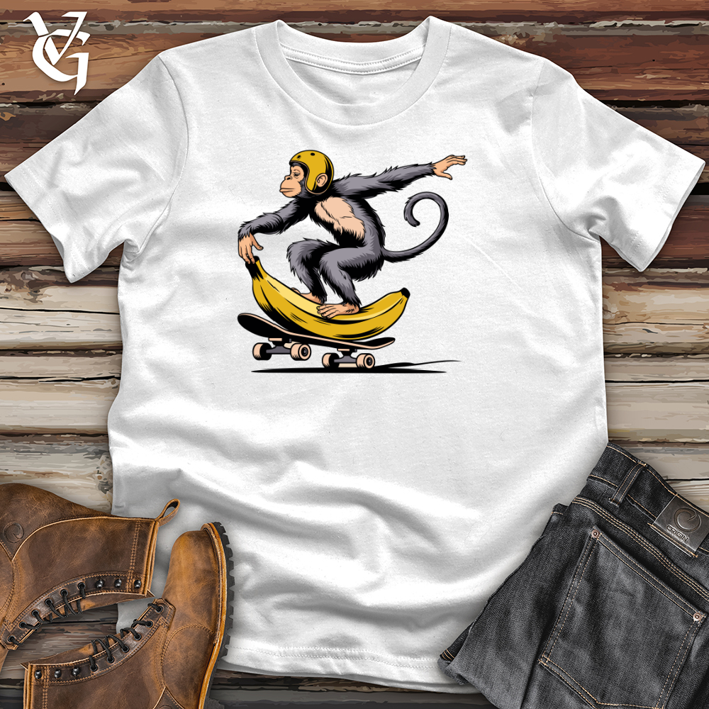 Monkey Riding Skateboard Softstyle Tee