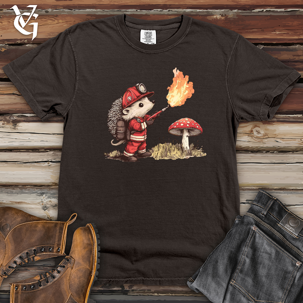 Hedgehog Flamethrower Heavy Cotton Comfort Colors Tee