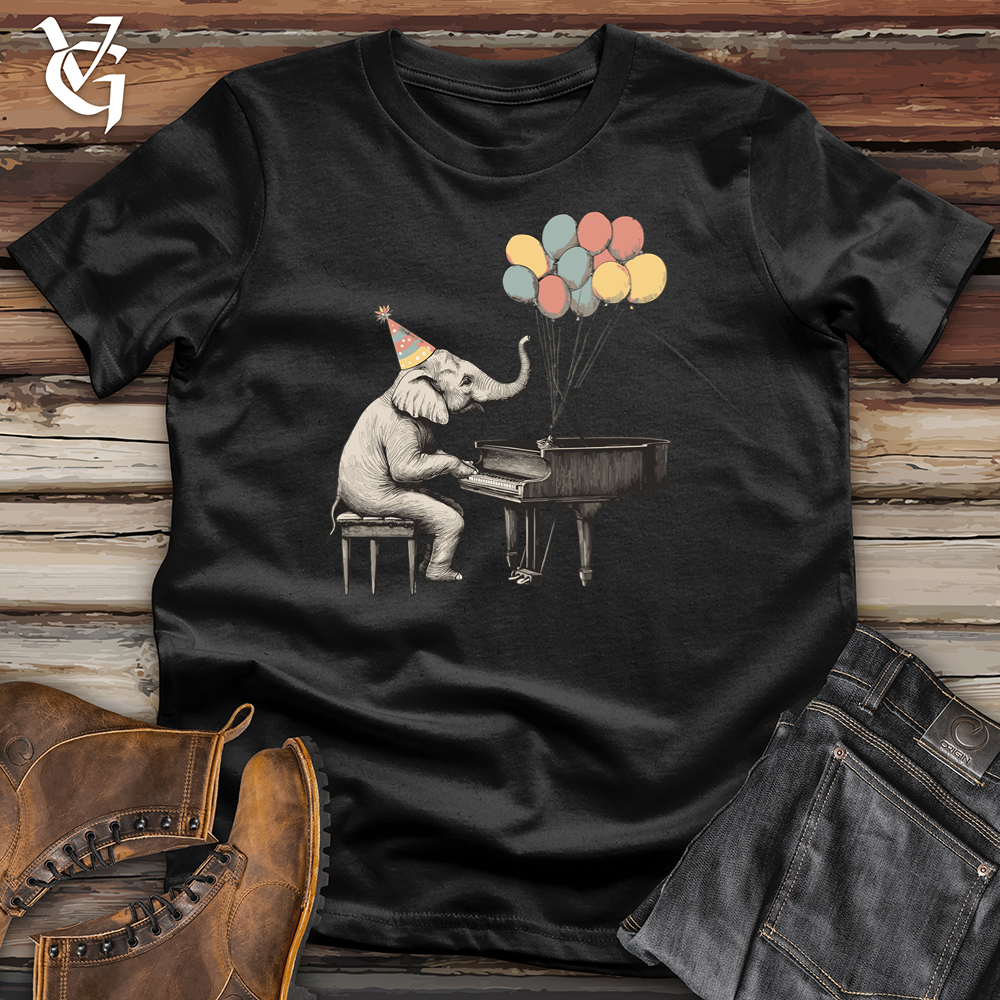 Birthday Elephant Pianist Softstyle Tee