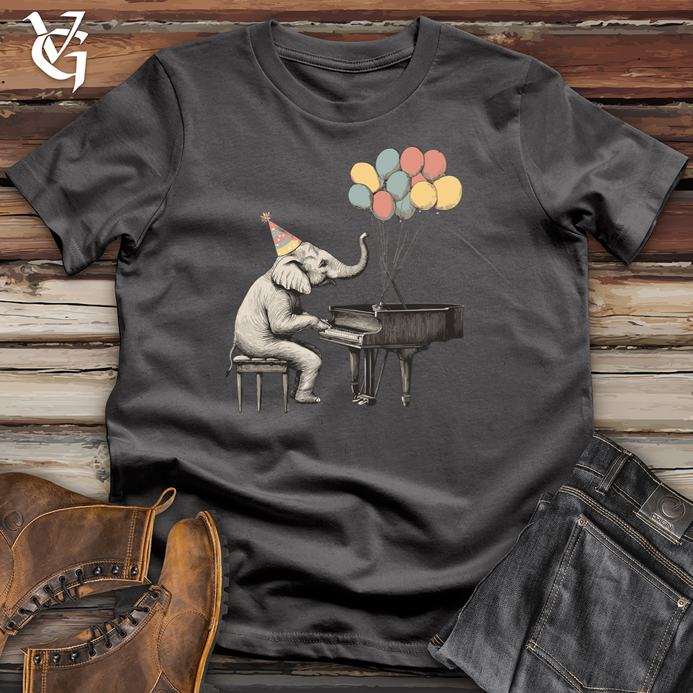 Birthday Elephant Pianist Softstyle Tee