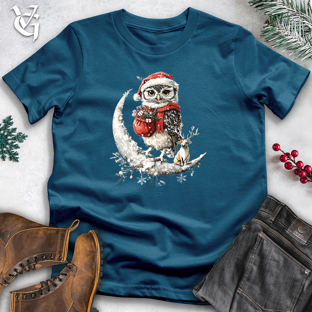 Santa Owl Cotton Tee