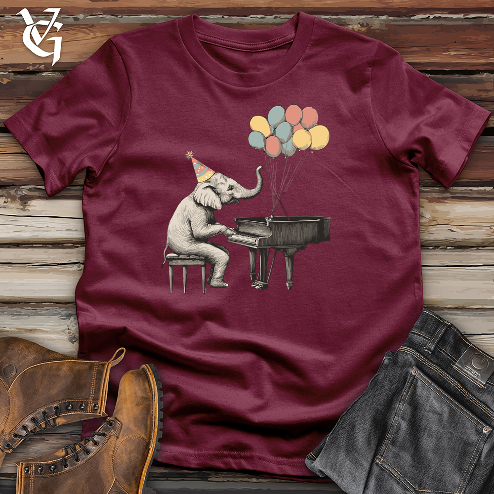 Birthday Elephant Pianist Softstyle Tee