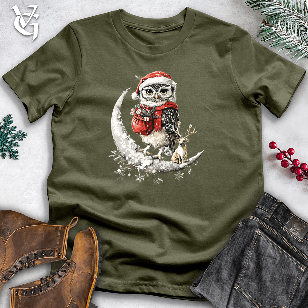 Santa Owl Cotton Tee